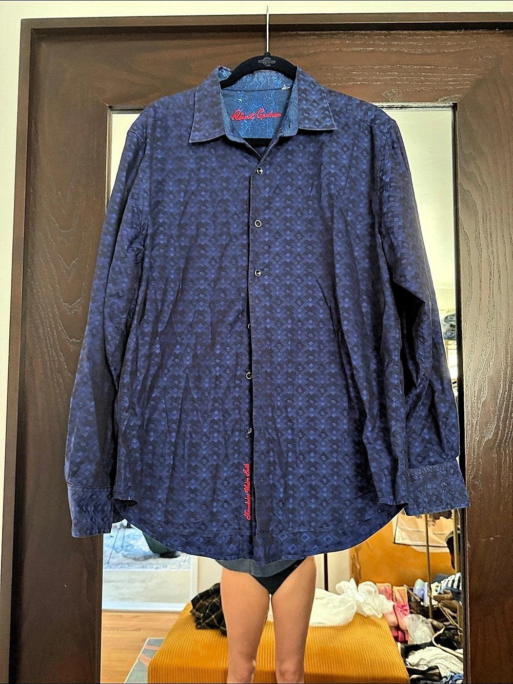 Robert Graham Men's Geometric Button-Down Shirt in Blue
